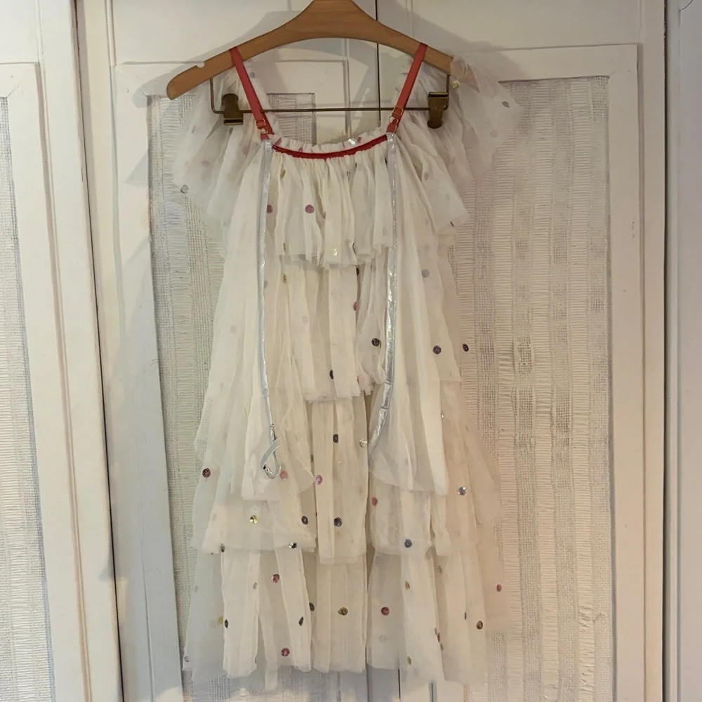 Meri Meri Sequin Tulle Angel Costume dress up size 5/6